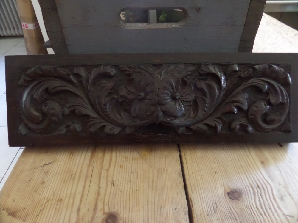19th Century Carved Oak Panel of an Owl Head Edwards & Roberts