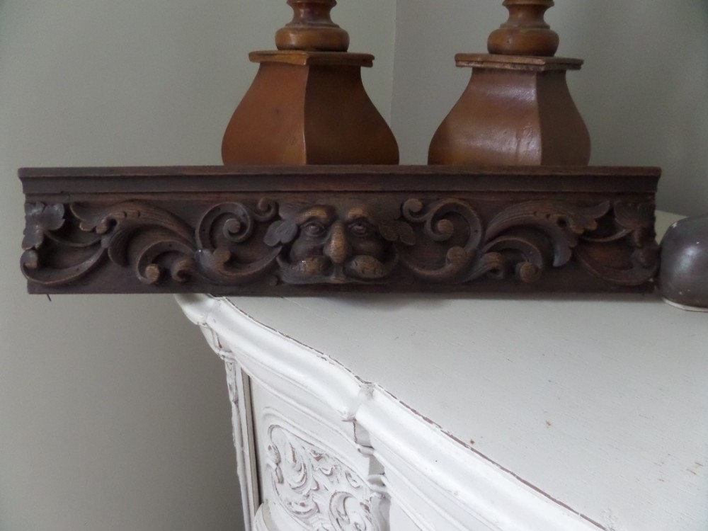 19th Century Carved Oak Green Man Panel