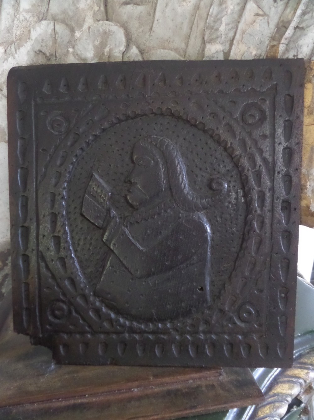 RARE 16th Century Carved Oak Romayne Panel