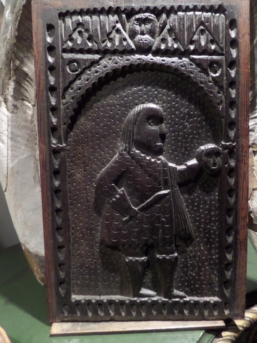 16th Century Carved Oak Panel of a Decapitation Gothic