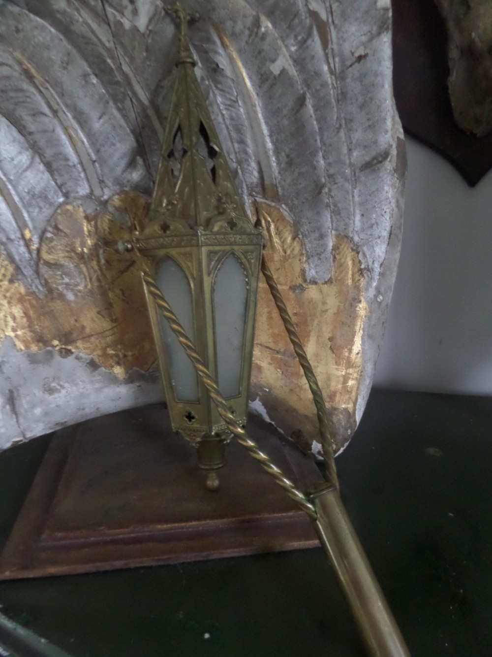 Antique Church Processional Lamp Candlestick Chandelier