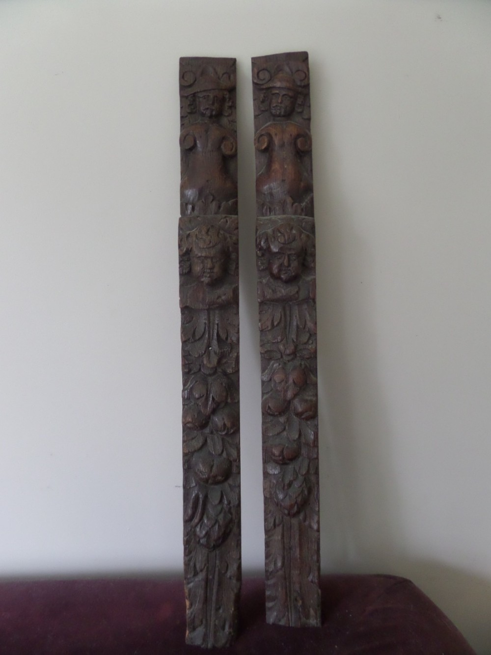 17th Century Caryatids Angels Cherubs Carved Oak