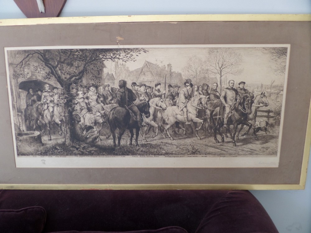 Victorian signed Engraving WIlliam Hole dated 1888