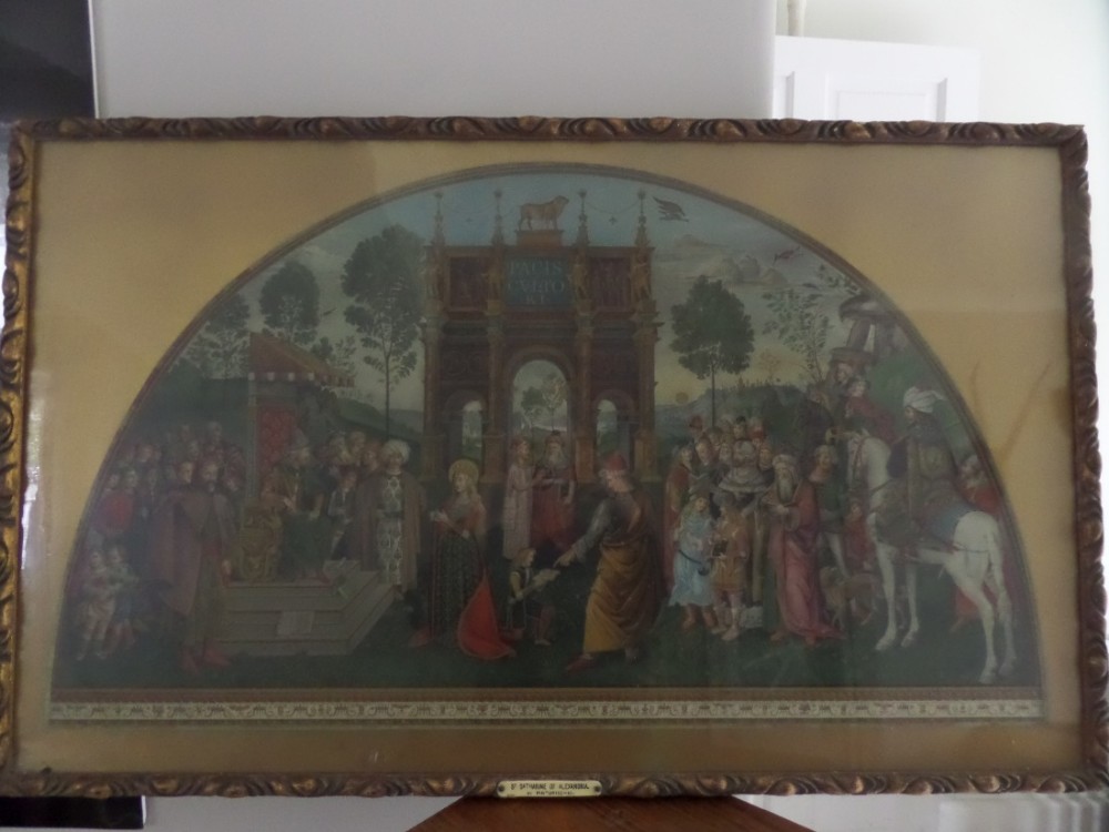 RARE Arundel Society Chromolithograph Gothic St Catharine