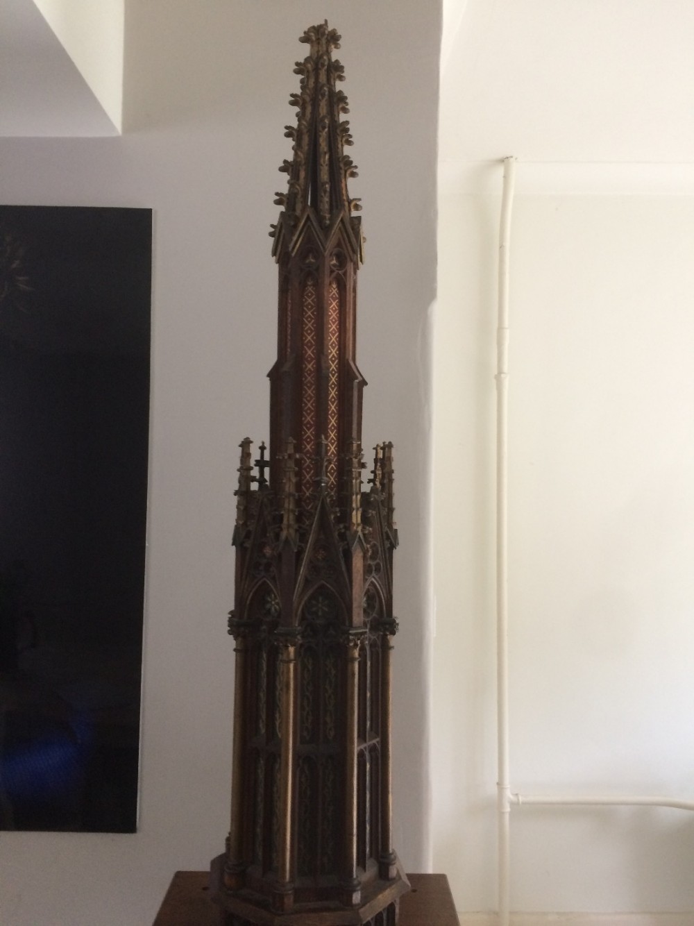 19th Century Carved Wooden Gothic Pugin Ecclesiastical Church Spire