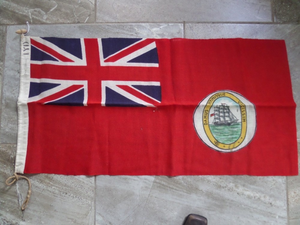 Antique Red Ensign Union Jack Flag Stitched British Guiana