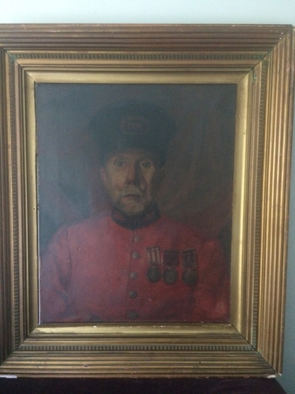 19th Century Oil on Canvas Painting Portrait 