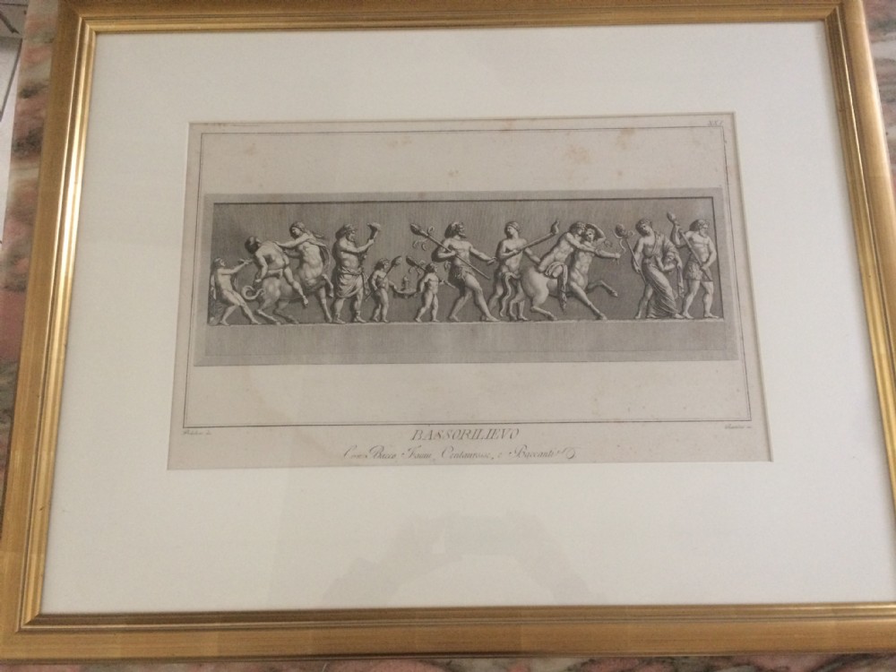 18th Century Engraving Francesco Rastaini Engraving Baccanale Centaur