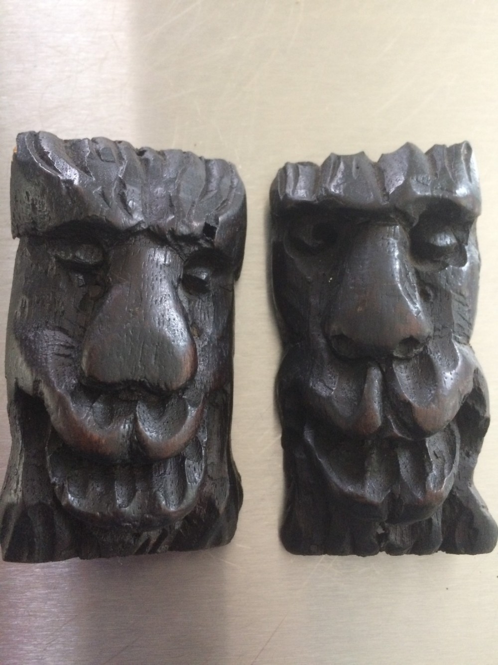 16th Century Carved Oak Gargoyles