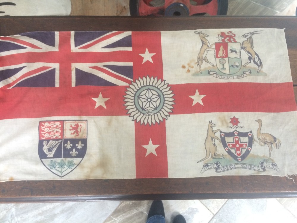Antique Vintage British Empire Australian Flag 