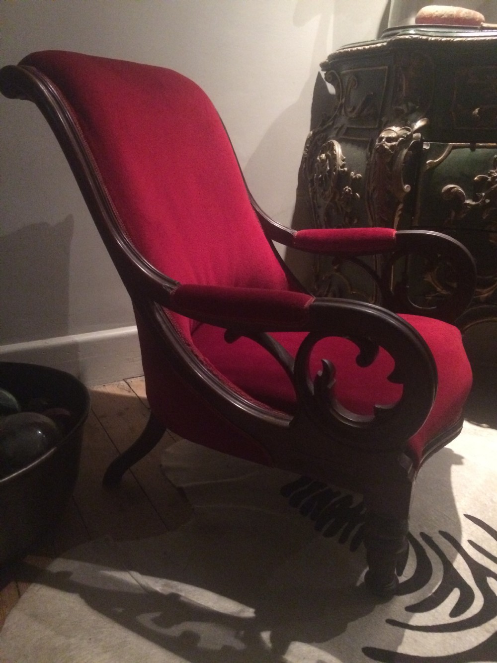 Victorian Gothic Gentlemans Armchair Chair