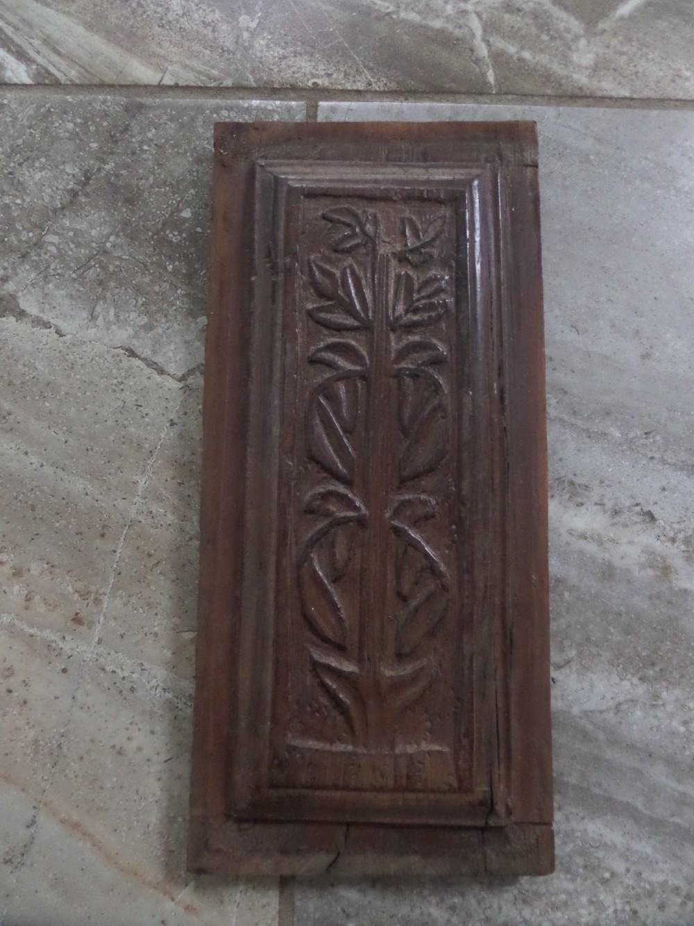 16th Century Carved Oak Walnut Panel Tree of Life