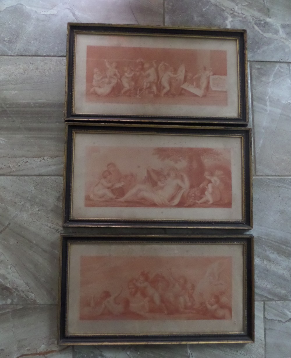 19th Century Bartolozzi Engraving  dated 1807 Cherubs X 3