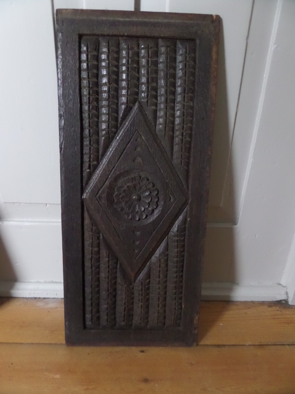 17th Century Carved Oak Daisy Panel