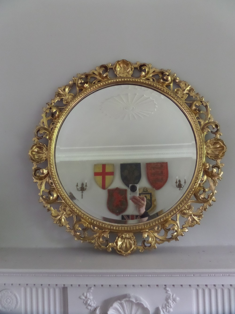 Antique 19th Century Florentine Bevelled Mirror