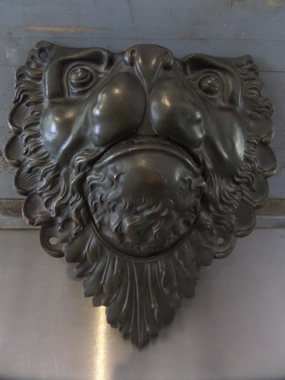 19TH CENTURY BRONZE GARGOYLE MASK