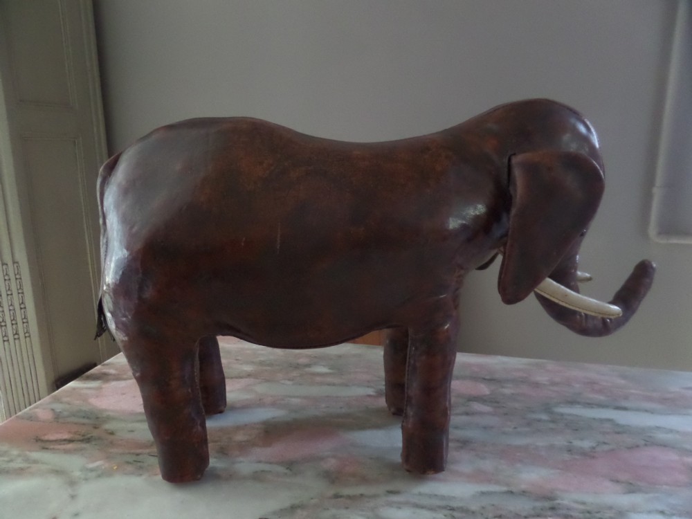 Antique Liberty's Leather Elephant Stool Liberty Stamp