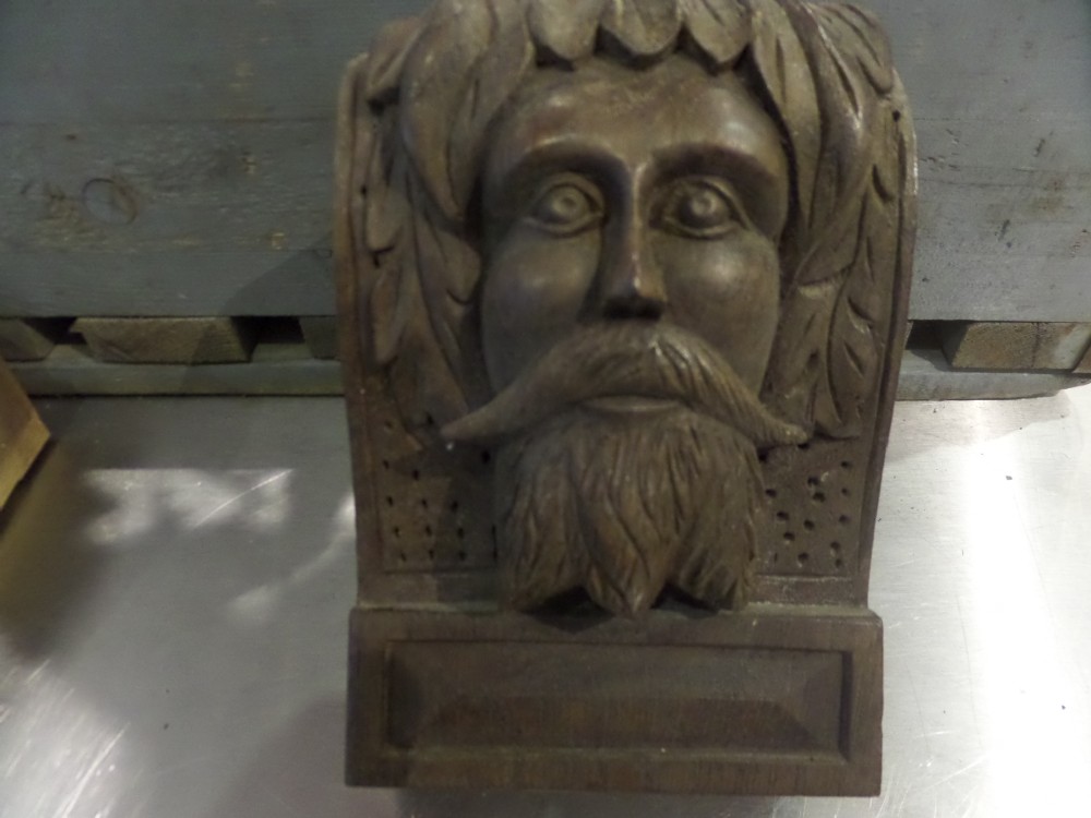 Antique 19th Century Carved Panel Corbel