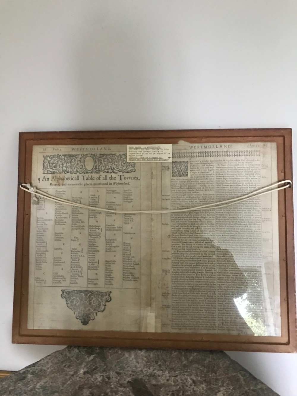 ANTIQUE JOHN SPEED MAP Westmorland and Kendale View III