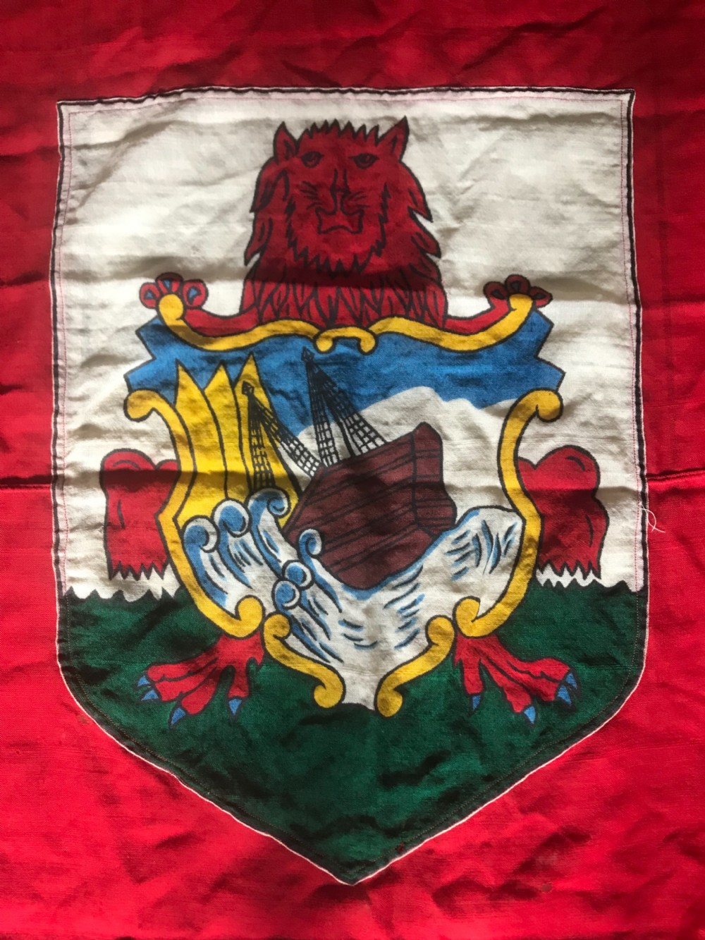 Rare Huge Antique Colonial Bermuda Ensign Flag View II