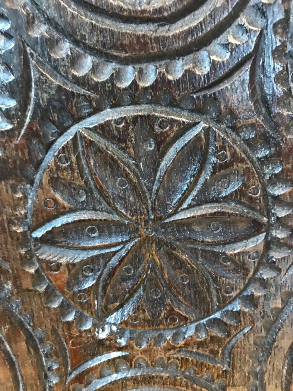 Large 17th Century Carved Oak Panel View III