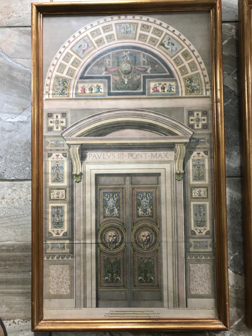 STUNNING 18th Century Engraving Giovanni Ottaviani Fresco Vatican
