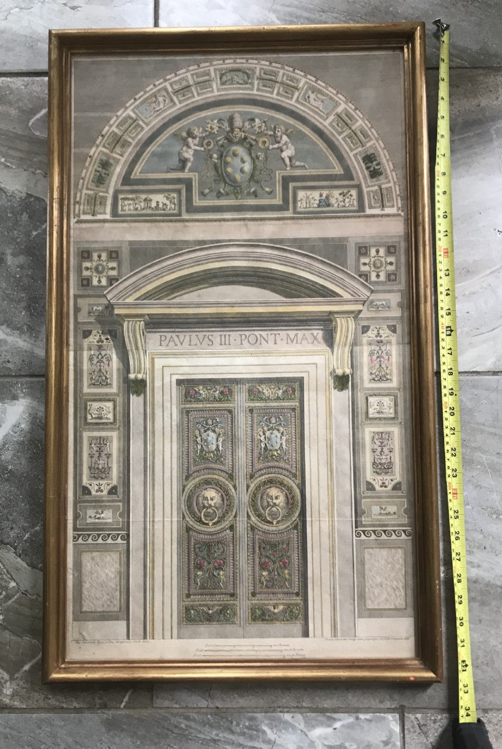 18th Century LARGE Engraving Giovanni Ottaviani Raphael Vatican