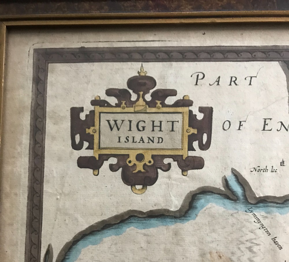 17th Century Isle of Wight John Speed Map View III