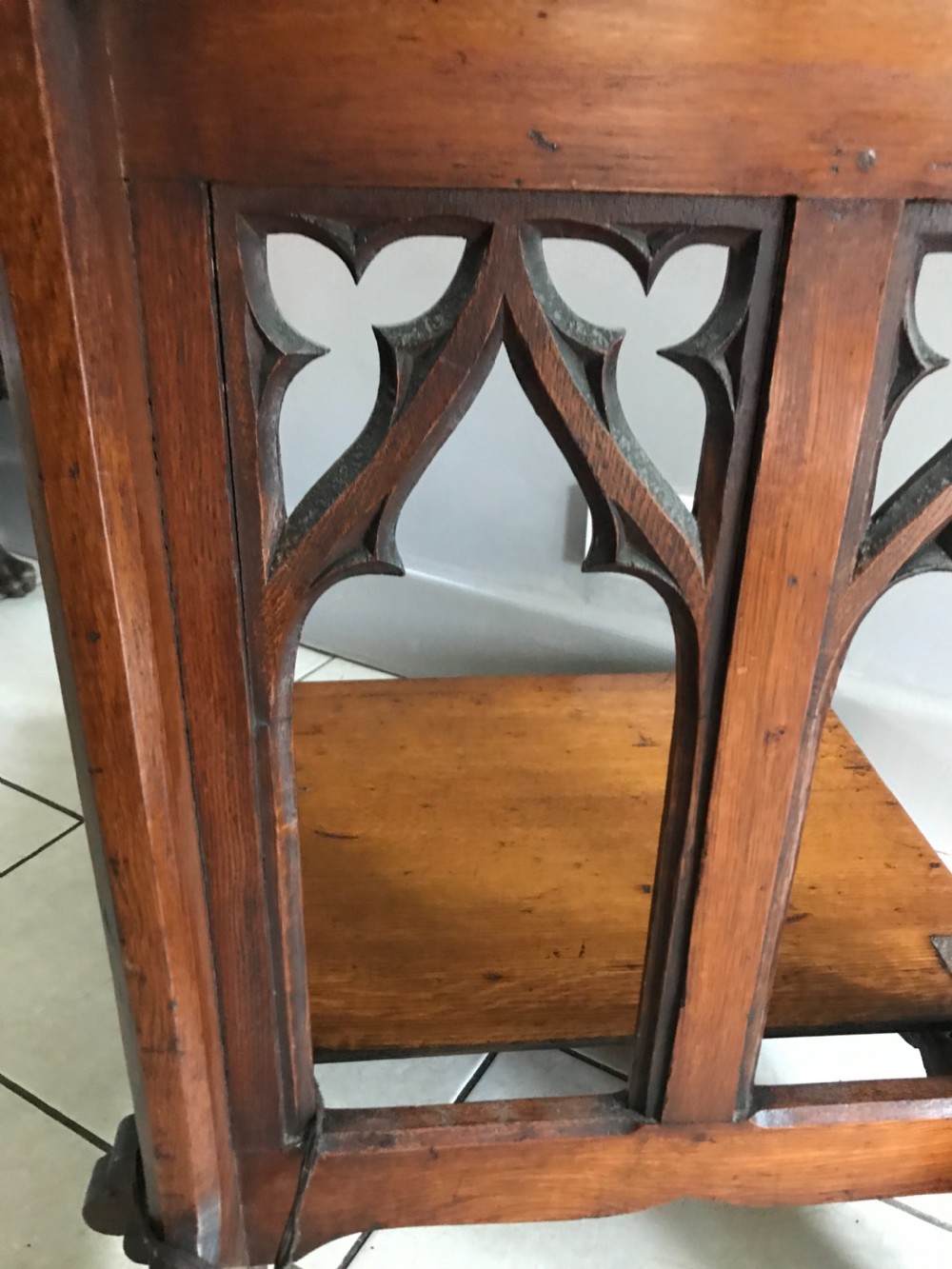 19th Century Carved Oak Church Gothic Pugin Lectern View II