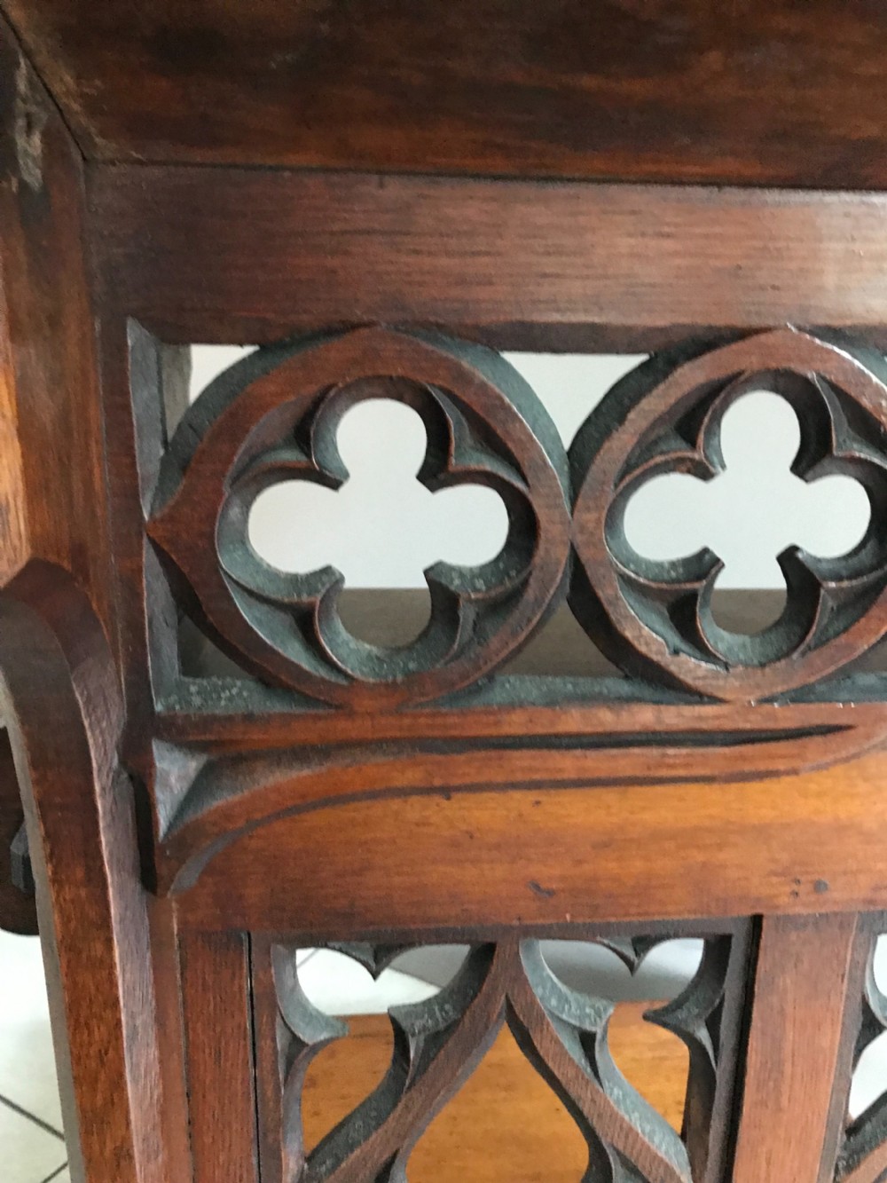 19th Century Carved Oak Church Gothic Pugin Lectern View III