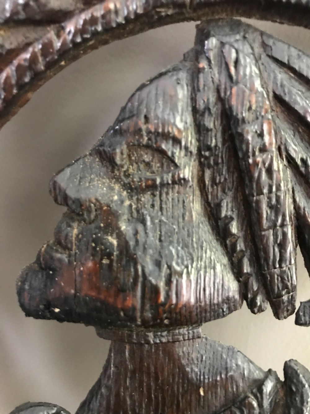 RARE 16th Century Carved Oak Fine Pierced TRACERY Romayne Panel View IV