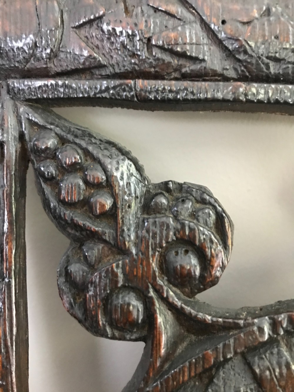 RARE 16th Century Carved Oak Fine Pierced TRACERY Romayne Panel View V