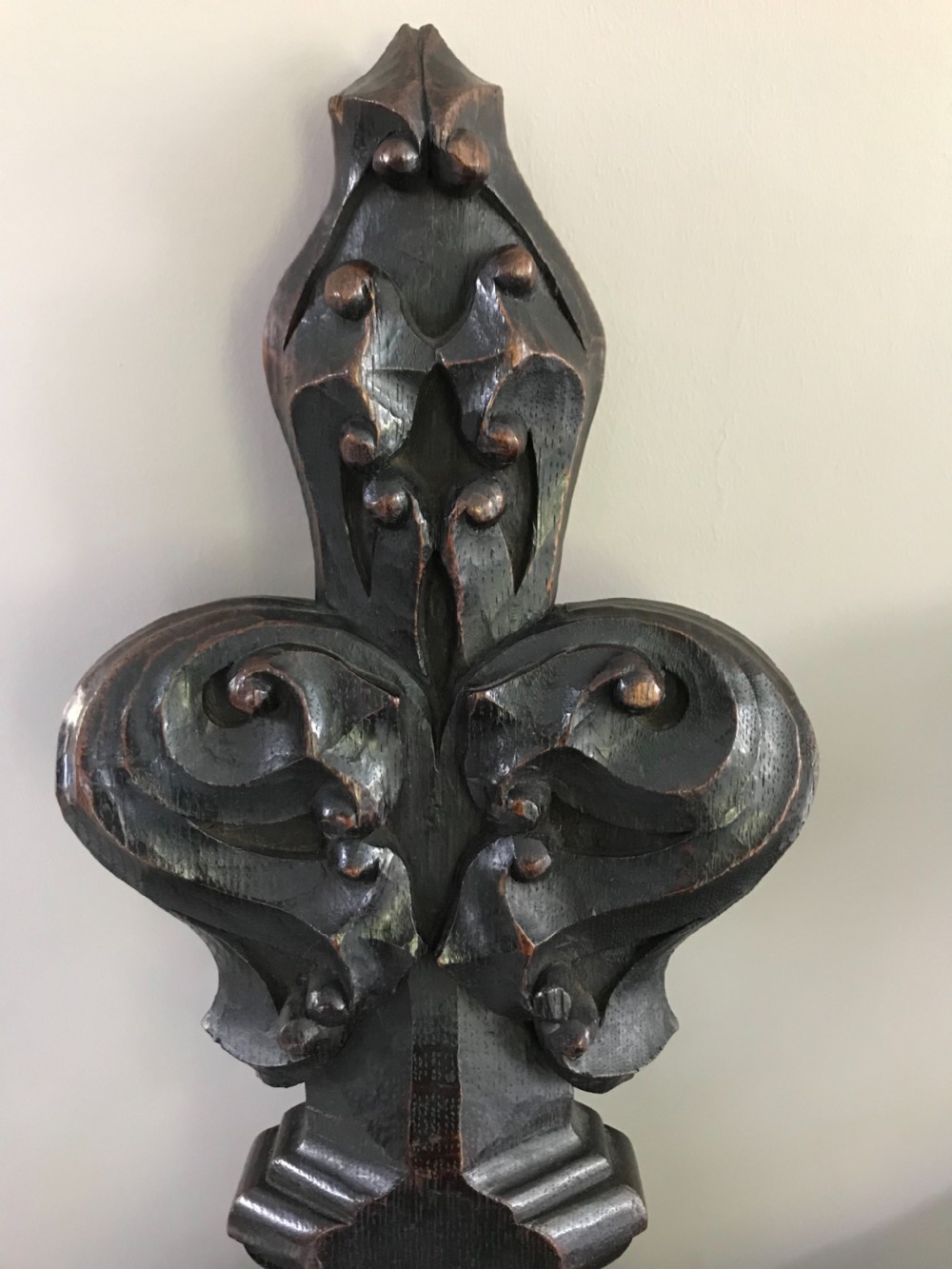 19th Century Carved Oak Poppy Ecclesiastical Pew End