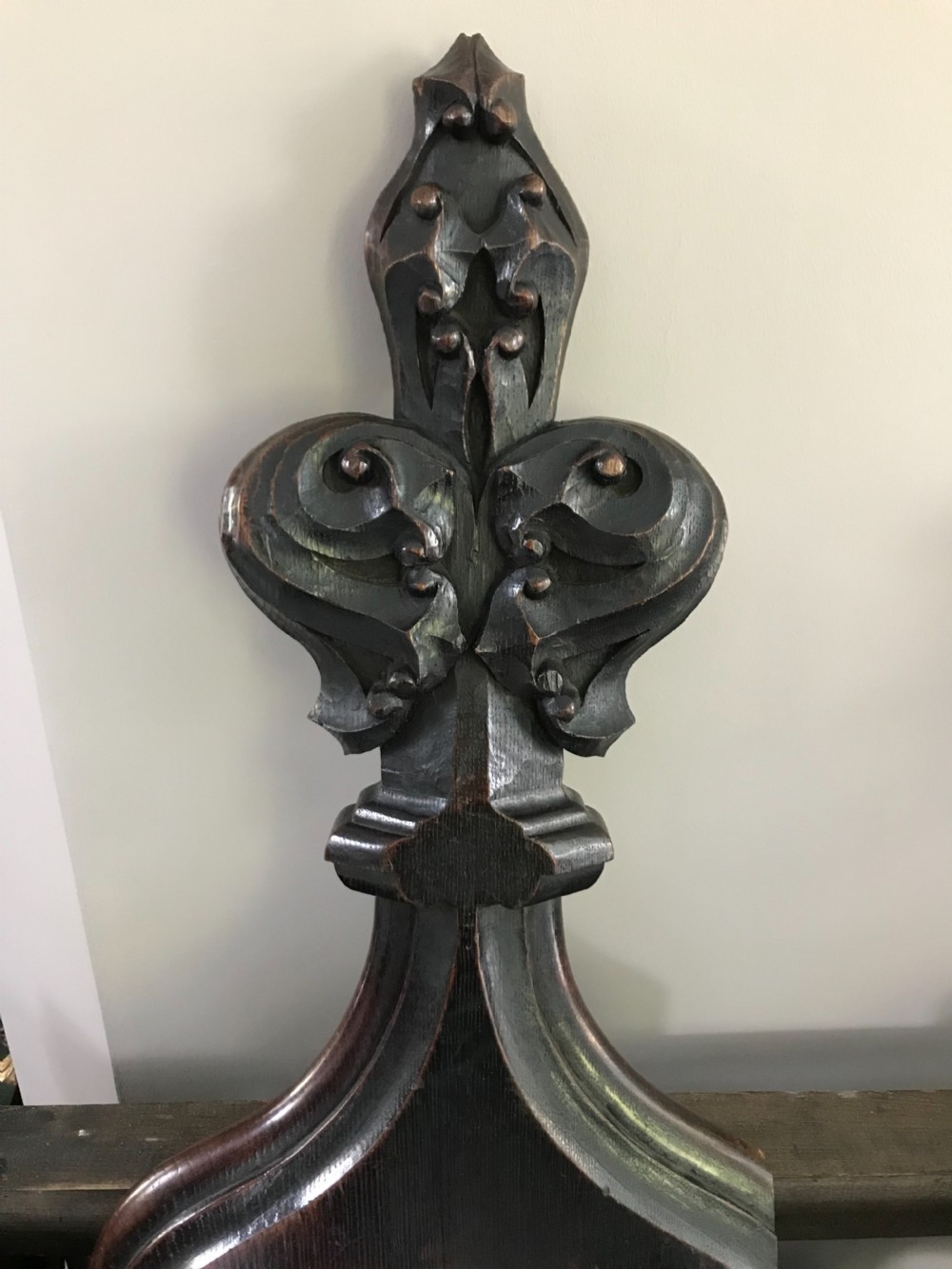 19th Century Carved Oak Poppy Ecclesiastical Pew End View II