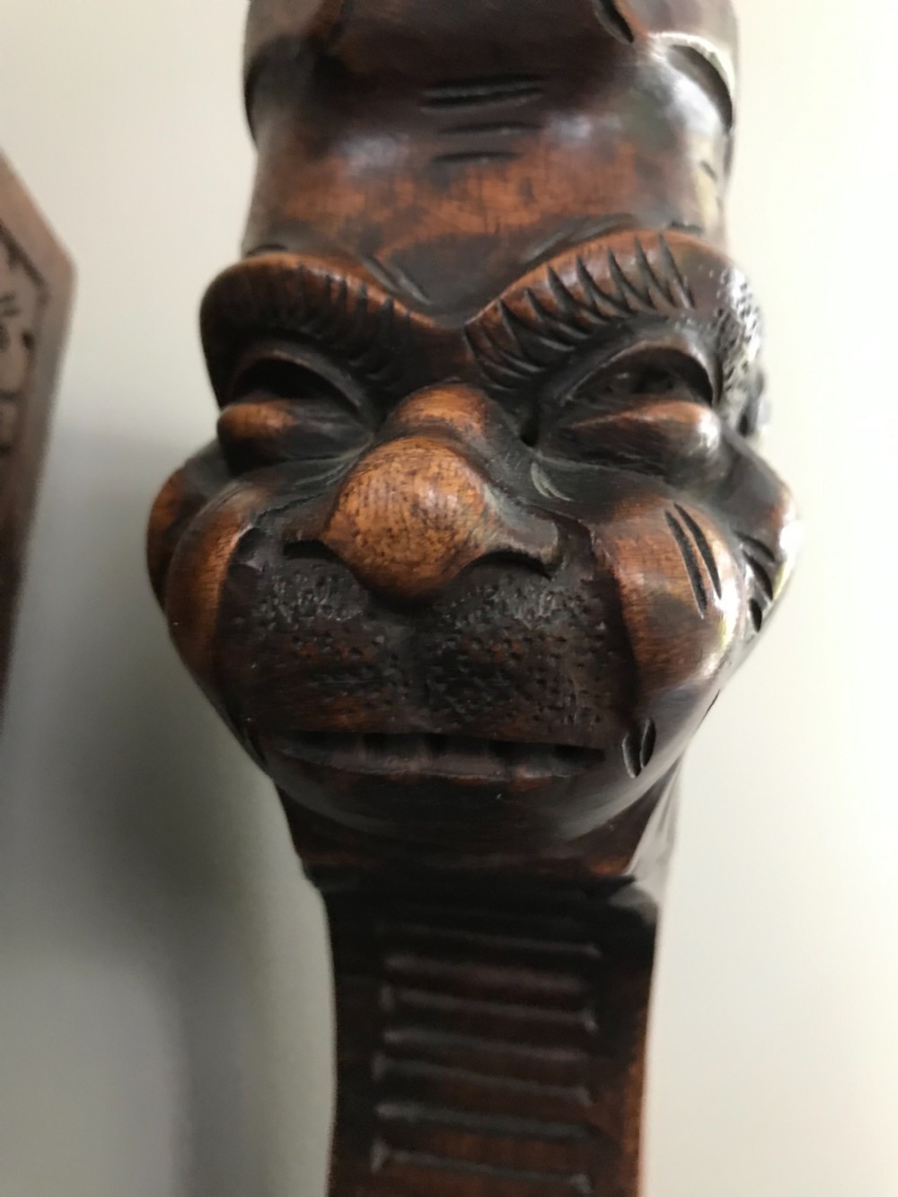 19TH CENTURY CARVED WALNUT BRACKETS GREEN MAN Satyrs View V