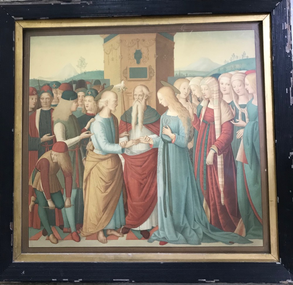 Antique Large Chromolithograph Arundel Society 