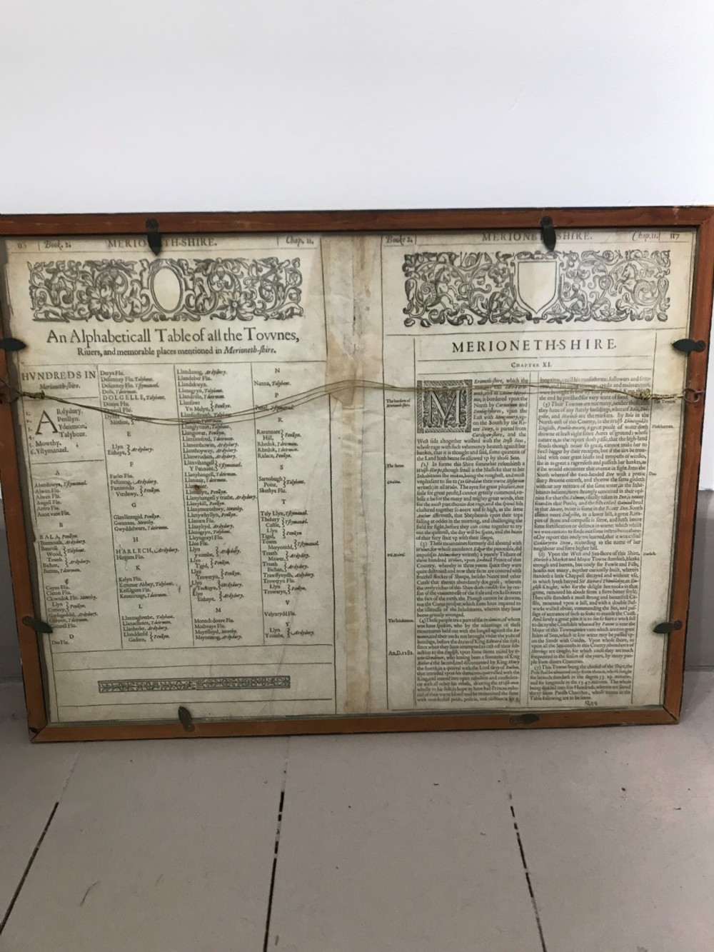 17th Century Map of Wales Merionethshire John Speed Double Sided View IV