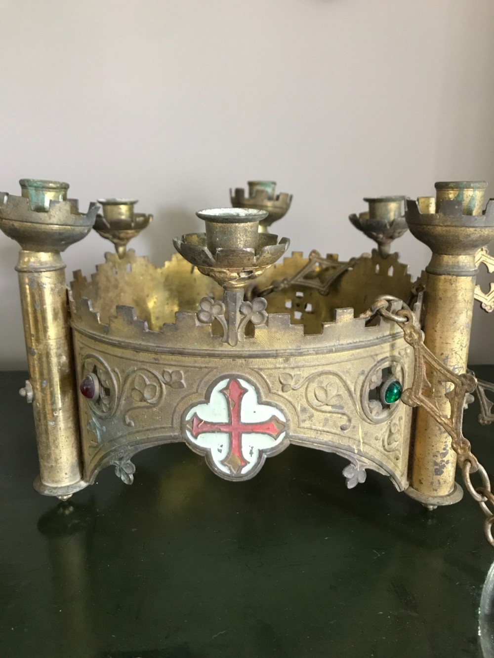 ANTIQUE Gothic Revival Chandelier