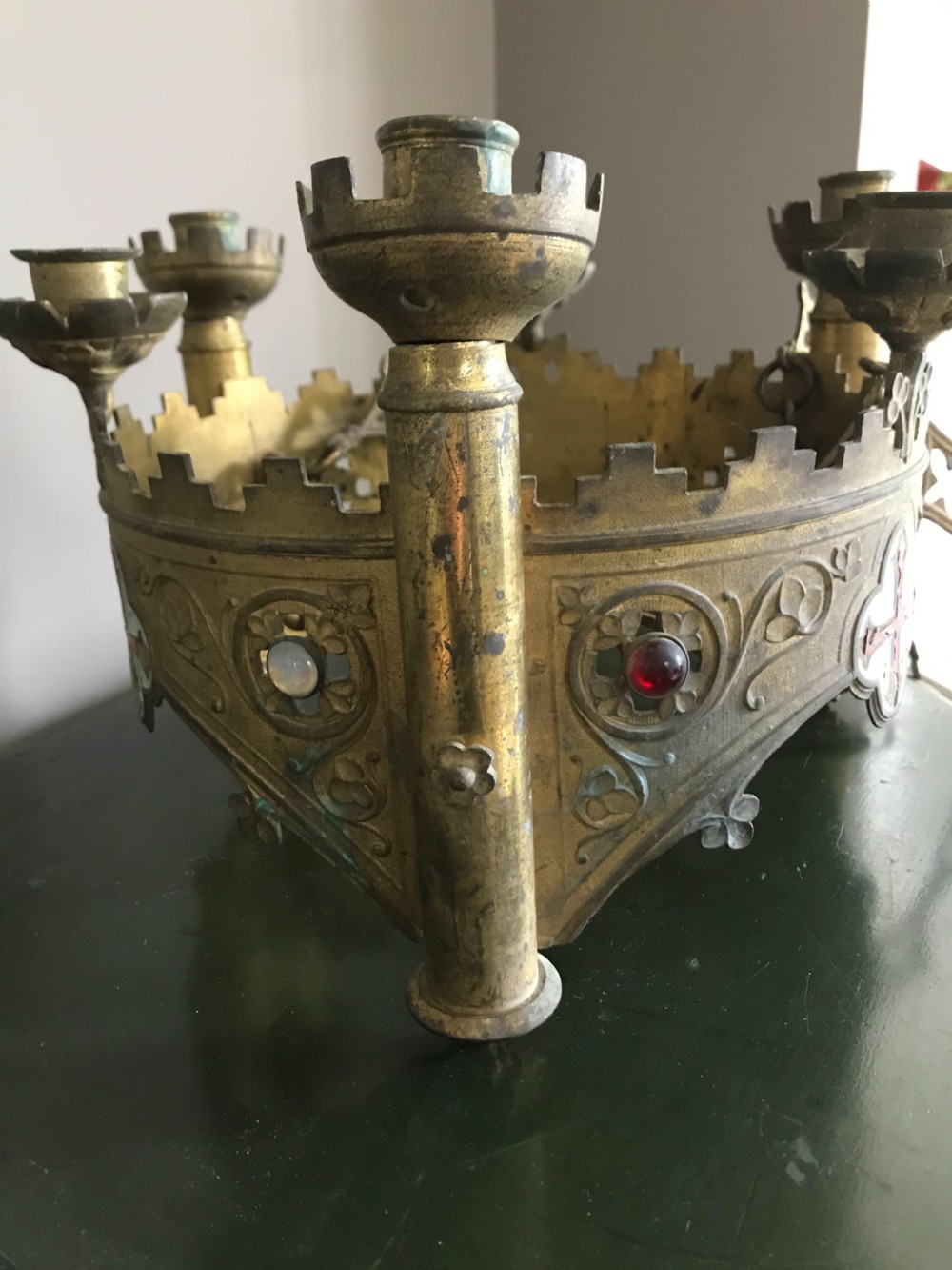 ANTIQUE Gothic Revival Chandelier View II