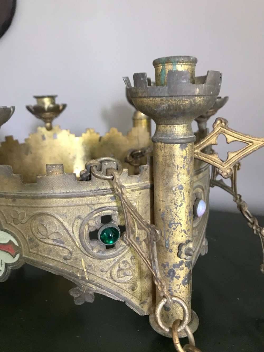 ANTIQUE Gothic Revival Chandelier View IV