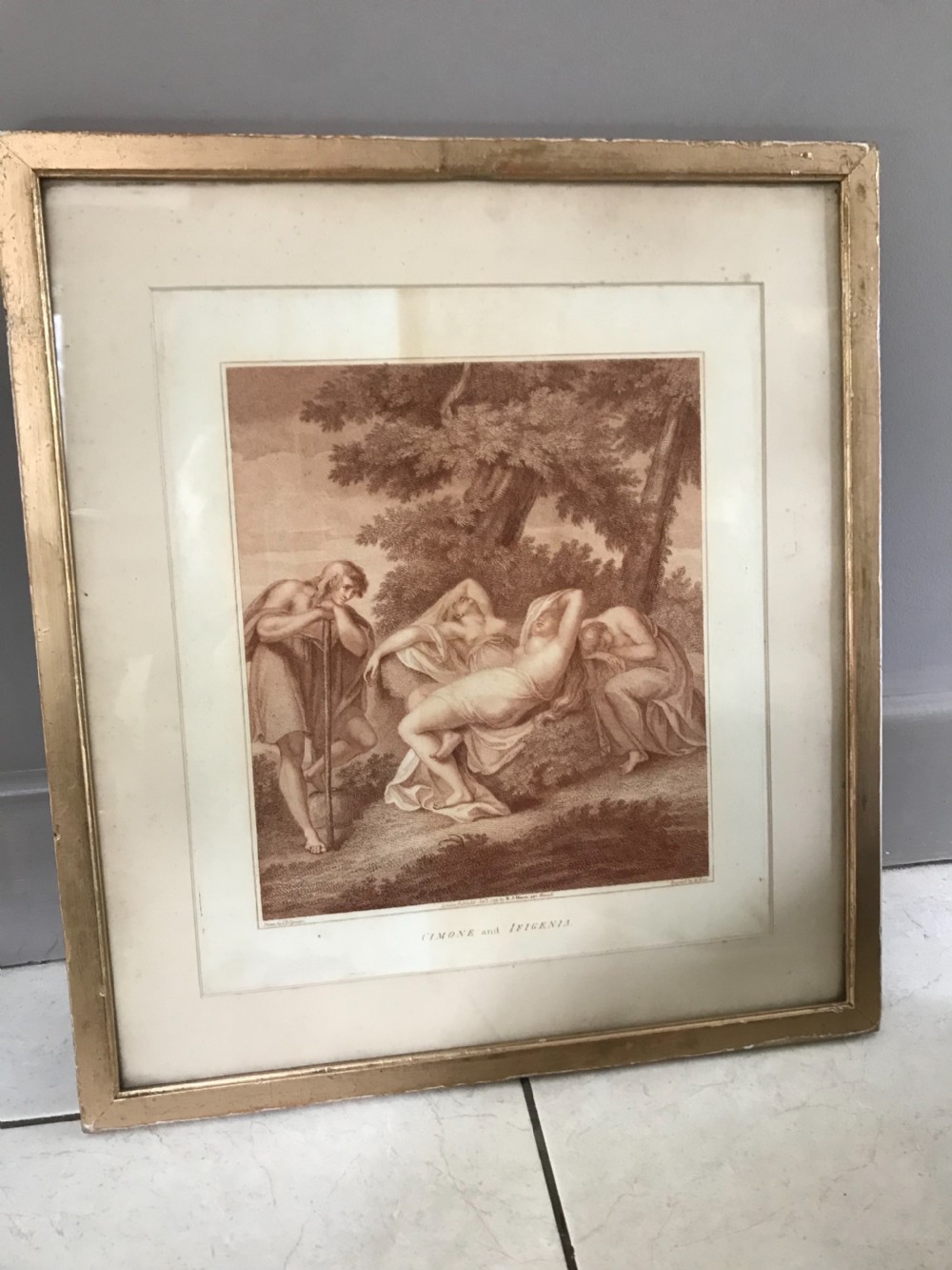  18th Century Engraving 1809 Cimone & Ifigenia Cipriani