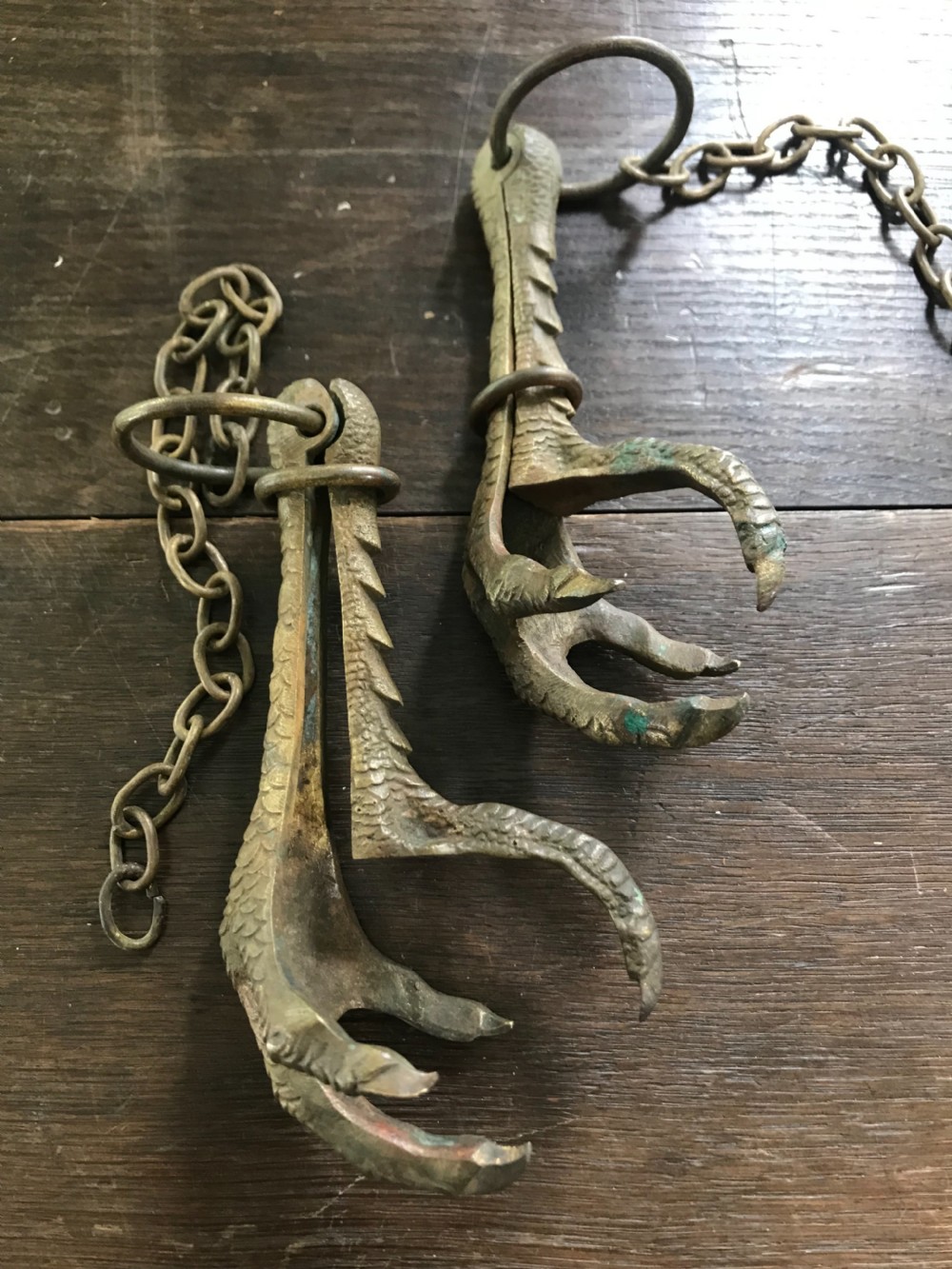 Victorian Bronze Lifesize Hanging Butchers Eagle Claws Taxidermy