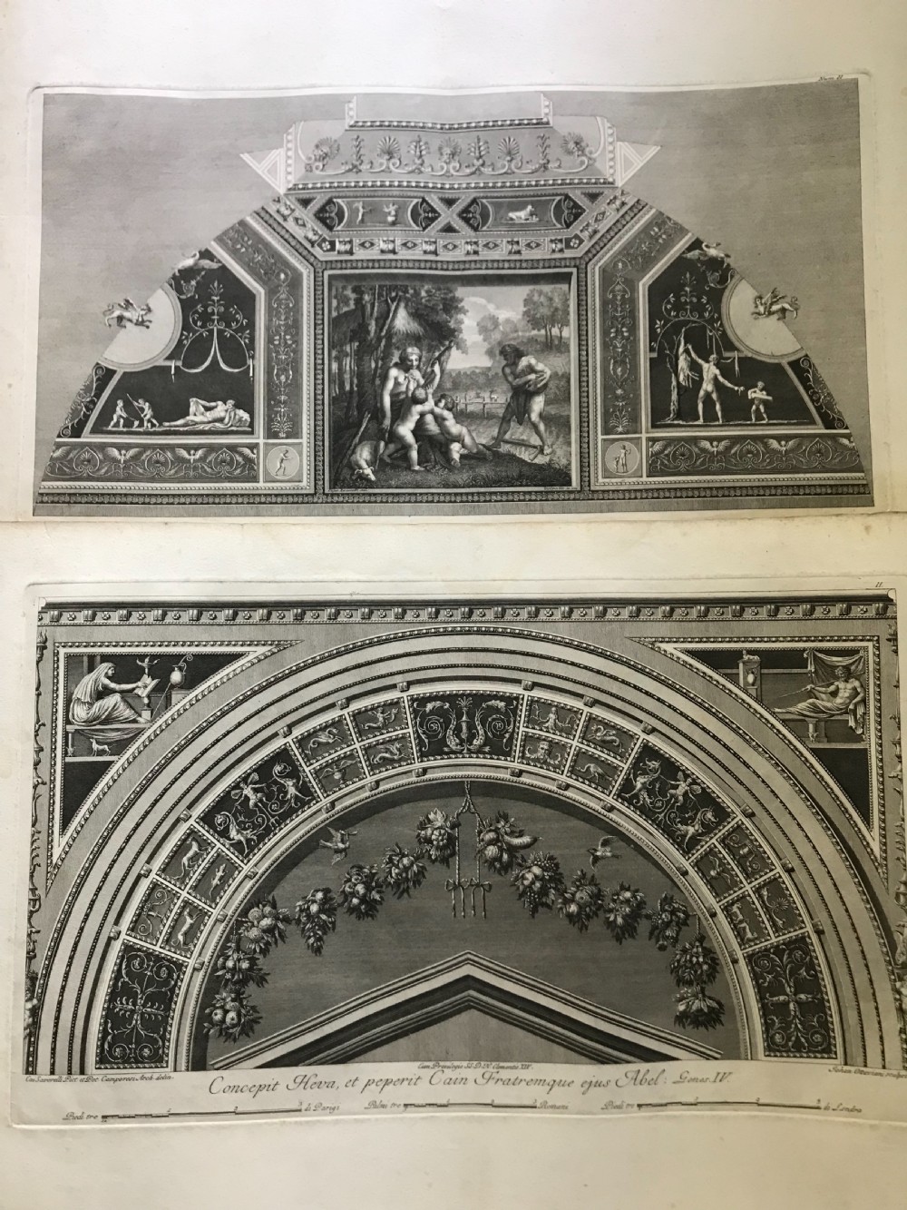 Giovanni Ottaviani 18th Century Engraving Adam & Eve by Rafaele Vatican