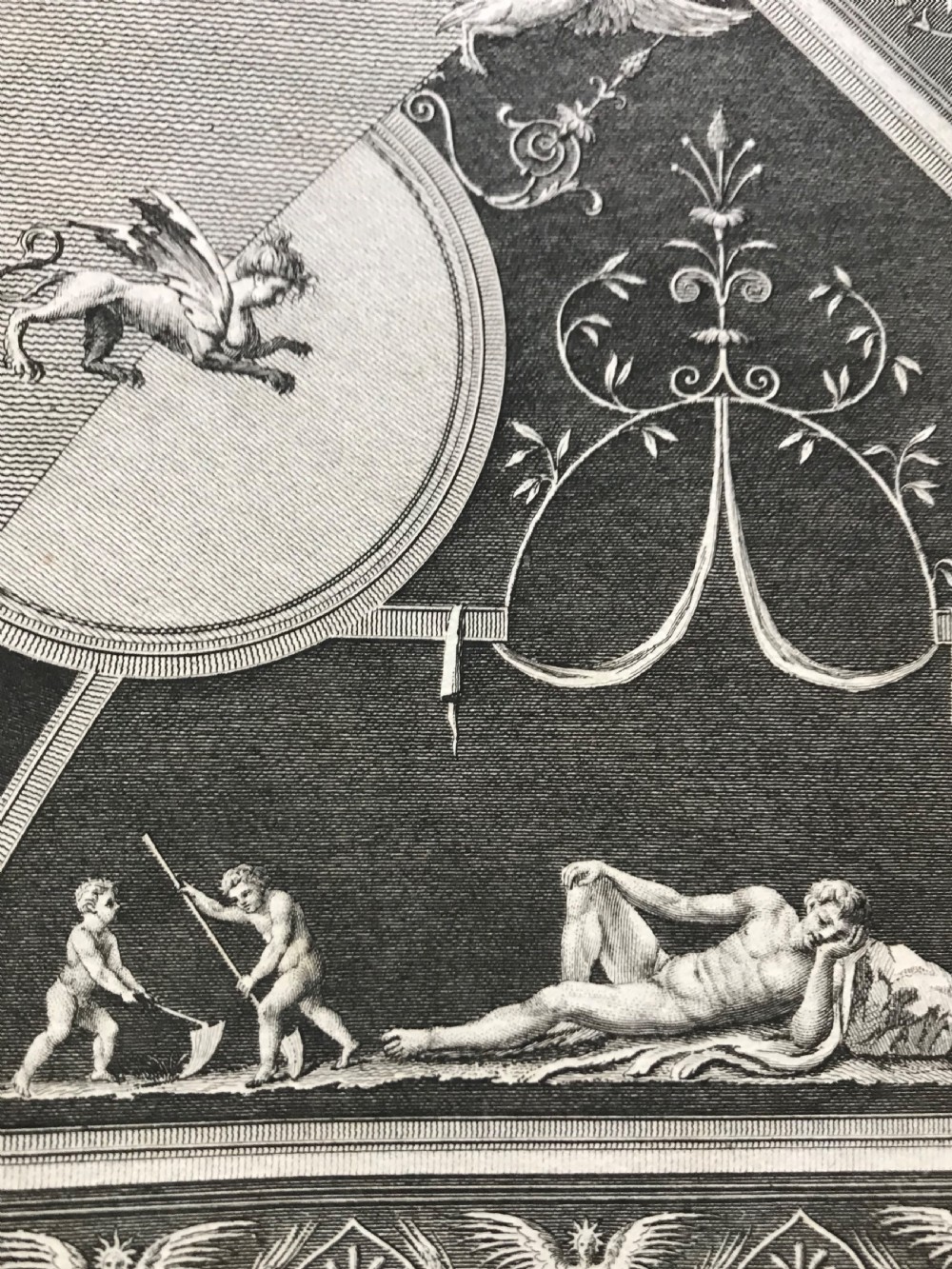 Giovanni Ottaviani 18th Century Engraving Adam & Eve by Rafaele Vatican View III