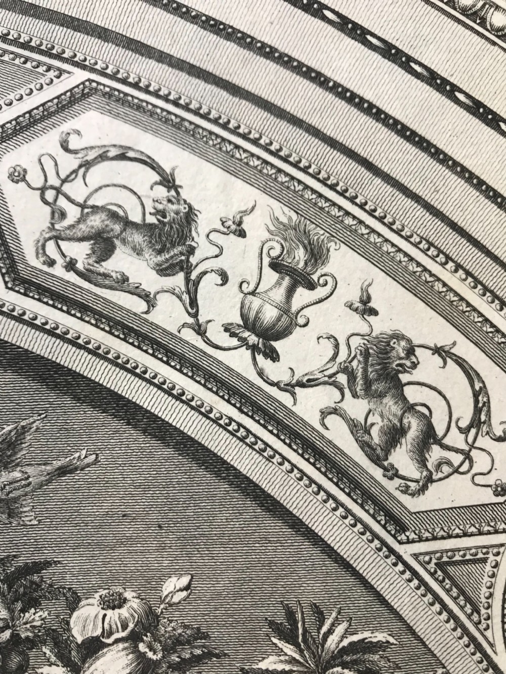Giovanni Ottaviani 18th Century Engraving Rafaele Loggie Angels View III