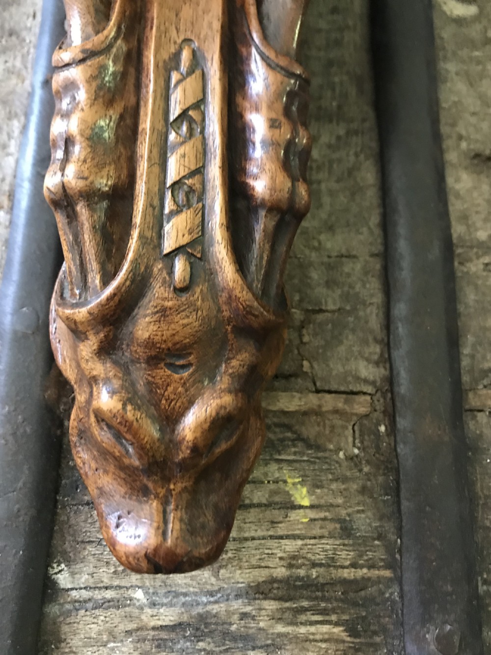RARE Luigi Frullini Carved Walnut 19th Century Italian Devil  View III