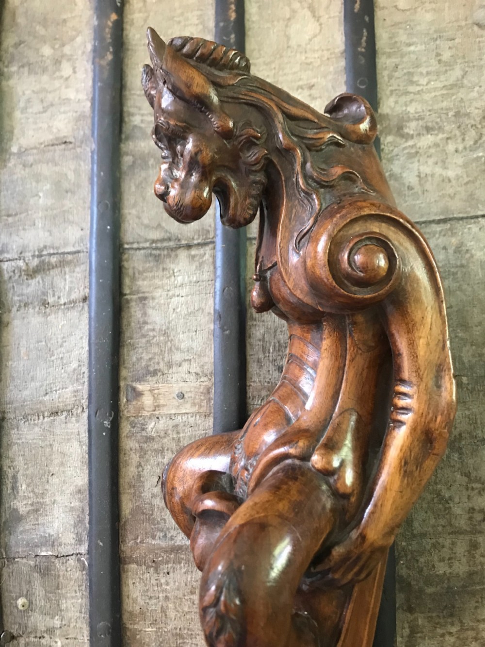 RARE Luigi Frullini Carved Walnut 19th Century Italian Devil  View IV