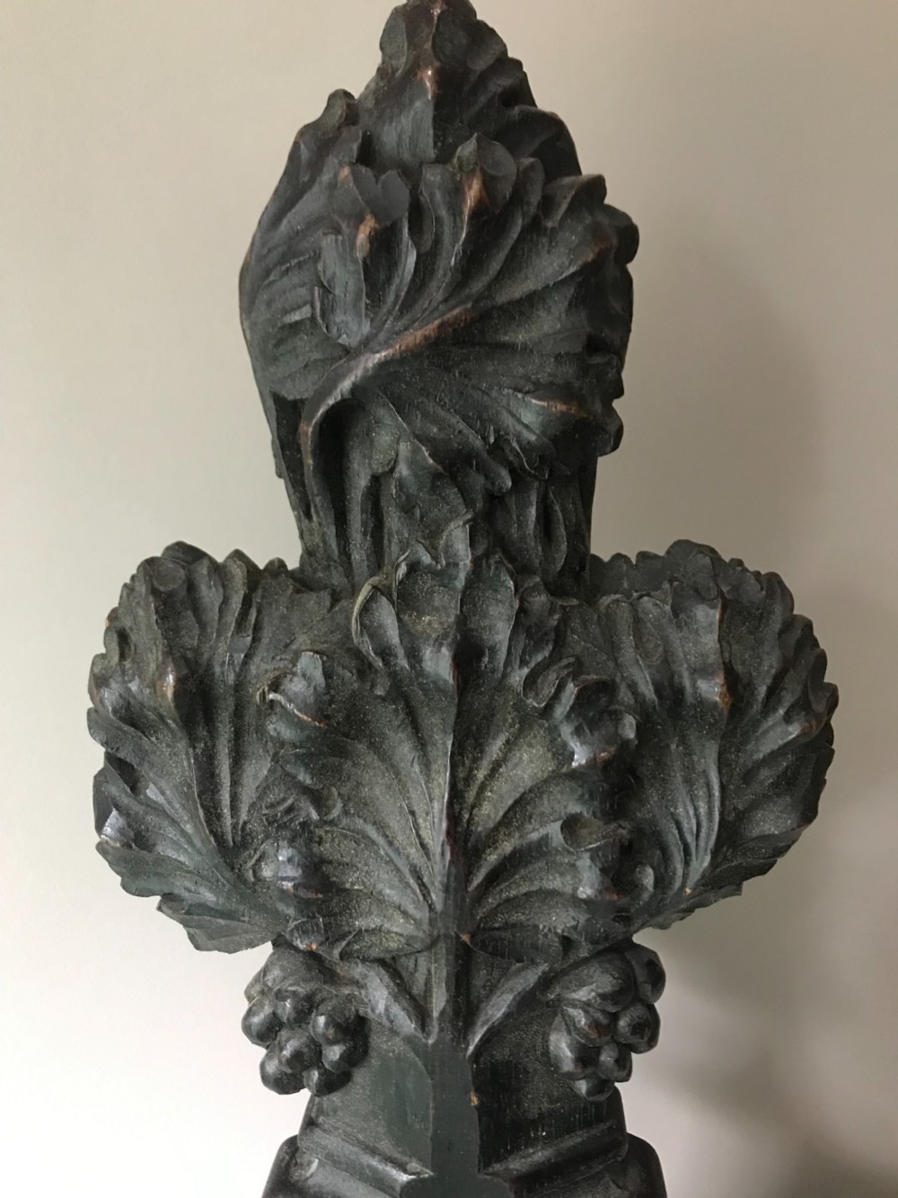 19th Century Carved Oak Poppy Head Church Pew Panel View IV