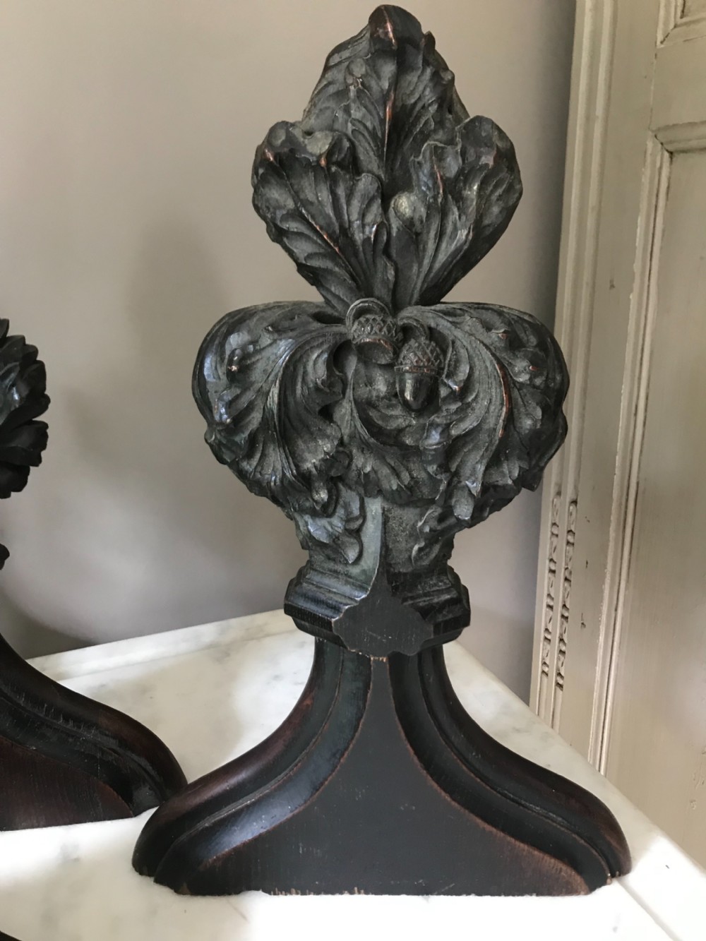 Victorian Carved Oak Acorn Poppy Head Church Carving