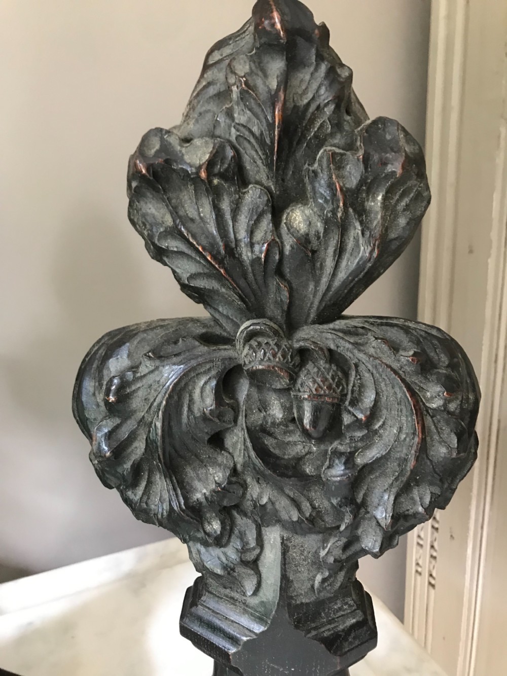 Victorian Carved Oak Acorn Poppy Head Church Carving View II